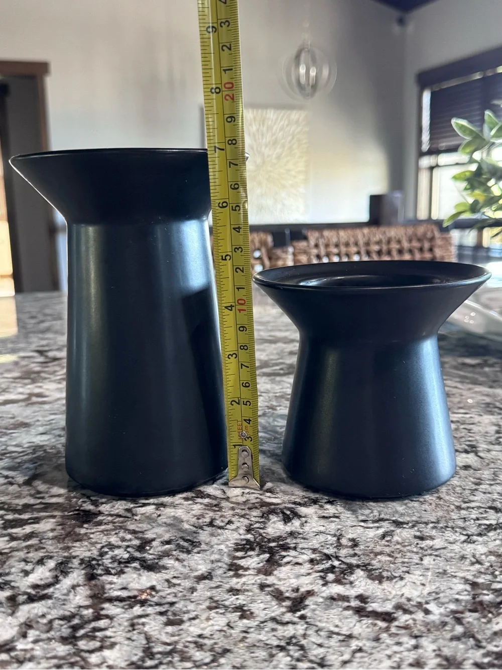 IKEA SINNESRO pillar/block candle holders in a black finish discontinued